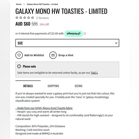 BlackMilk Galaxy Mono Toasties - Picture 6 of 6